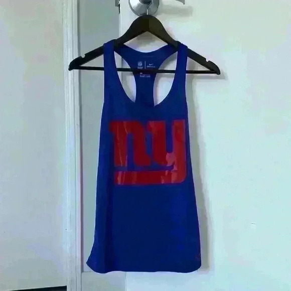 NFL Tops - New York Giants NFL Blue Red Dri Fit Tank Top